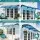 Instahut Window Door Awning 1x3m Blue UV Rain Resistant Aluminium Brackets PC Panel Stylish DIY Canopy