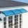 Instahut Window Door Awning 1x3m Blue UV Rain Resistant Aluminium Brackets PC Panel Stylish DIY Canopy