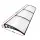 Instahut Transparent 1x3M Window Door Awning - Durable 5mm Polycarbonate, UV Resistant, Easy DIY Install, Black Brackets