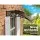 Instahut 1x4M Brown Window Door Awning, UV-Resistant 5mm Polycarbonate, Corrosion-Free Aluminium & Plastic Frame