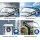 Instahut 1x4m Transparent Window Door Awning, 5mm Polycarbonate Panel, UV Resistant, with Black Plastic Brackets