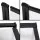 Instahut 1x2M Transparent Window Door Awning Canopy - UV Resistant, Black Frame, Durable PC Panel, Easy Install