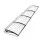 Instahut 1m x 4m Transparent Window Awning & Door Canopy, Black Plastic Frame, UV-Resistant, Durable Polycarbonate Sheet
