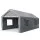 Instahut 3 x 6.1m Portable Carport Canopy Galvanised Steel Frame 150G PE Grey Shelter with Walls Doors