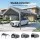 Instahut 3 x 6.1m Portable Carport Canopy Galvanised Steel Frame 150G PE Grey Shelter with Walls Doors