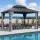 Instahut 3m x 3.65m Gazebo Outdoor Steel Frame Canopy with Mosquito Mesh Walls Curtains Double Roof Grey