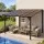 Instahut Lean-To Pergola 356cm x 275cm Brown Polycarbonate Wall Mounted Patio Cover with Aluminium Frame