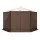 Instahut 3.6 x 3.6m Pop Up Gazebo Tent for 8 People with Mesh Walls and Removable Curtains Brown Beige