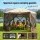 Instahut 3.6 x 3.6m Pop Up Gazebo Tent for 8 People with Mesh Walls and Removable Curtains Brown Beige