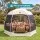 Instahut Pop Up Screen Tent 280cm Six Person Mesh Gazebo with Oxford Roof and Two Way Zippers Beige