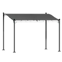 Instahut Iron Art Gazebo Marquee 3m - Elegant UV & Water-Resistant Outdoor Event Tent, Steel Frame, Easy Assembly, Grey