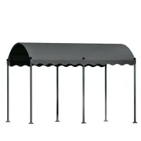 Instahut 4x3m Iron Art Gazebo Marquee - UV & Water-Resistant Outdoor Wedding Tent, Steel Frame, Easy Setup, Grey
