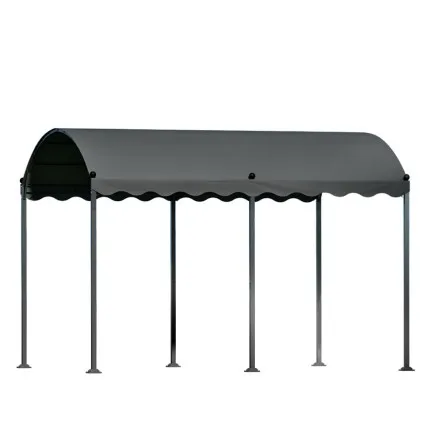 Instahut 4x3m Iron Art Gazebo Marquee - UV & Water-Resistant Outdoor Wedding Tent, Steel Frame, Easy Setup, Grey