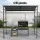 Instahut Outdoor BBQ Grill Gazebo with Shelf Hooks and Bottle Opener Grey