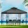 Instahut 3x3m Iron Art Gazebo Marquee Tent - Elegant Grey PE Fabric, UV & Water Resistant, Steel Frame, Easy Assembly