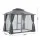 Instahut 3x3m Outdoor Gazebo with Steel Frame, Double Roof, Curtains and Removable Flyscreens Grey