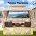 Instahut 3m x 4m Outdoor Gazebo with Removable Flyscreens Curtains Steel Frame Beige Patio Tent