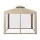 Instahut 3m Brown Gazebo Marquee - UV & Water-Resistant Event Tent with Mesh Walls, Steel Frame, Double Roof