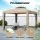 Instahut 3m Brown Gazebo Marquee - UV & Water-Resistant Event Tent with Mesh Walls, Steel Frame, Double Roof