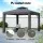 Instahut Gazebo 3m x 3m Outdoor Tent - UV & Water-Resistant, Insect-Proof Mesh, Double-Zip Entrances, Grey Canopy