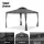 Instahut Gazebo 3m x 3m Outdoor Tent - UV & Water-Resistant, Insect-Proof Mesh, Double-Zip Entrances, Grey Canopy
