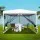 Instahut 3x3m Pop-Up Gazebo Marquee Tent - UV Resistant, Waterproof, with Mesh Walls and Adjustable Height, White