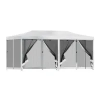 Instahut 3x6m Pop-Up Gazebo Tent with Mesh Wall - UV & Water-Resistant, Adjustable Height, for Outdoor Events