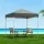 Instahut 2x2m Outdoor Gazebo, Grey - UV & Water-Resistant, Steel Frame, 3 Height Levels, Easy Setup, Carry Bag Included