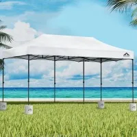 Instahut 3x6m Pop Up Gazebo Marquee - Durable 500D White Tent with Base Pods, UV & Water Resistant for Events