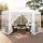 Instahut 2x2m Hexagonal Gazebo Marquee Navy with Mesh Walls UV Resistant Polyester Roof and Steel Frame