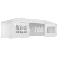 Instahut Gazebo 3x9m Marquee Wedding Tent - White, UV Resistant, Waterproof, Steel Frame, 8 Panels, Carry Bag Included
