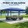 Instahut 3x6m Blue Wedding Gazebo Marquee Tent Powder Coated Steel Frame UV Water Resistant Canopy Outdoor Event