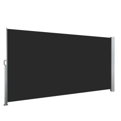 Instahut 1.4 x 3m Retractable Side Awning Privacy Screen Outdoor Sun Shade UV-resistant Water-repellent Black