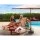 Instahut 51cm Outdoor Umbrella Base Stand - Fillable, 26.2kg, PE Plastic, Black, UV Resistant, Easy Carry Handle