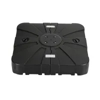 Instahut Outdoor Cantilever Umbrella Base 60kg Fill-able Two-Piece HDPE with Four Wheels 84cm Black