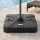 Instahut Outdoor Cantilever Umbrella Base 60kg Fill-able Two-Piece HDPE with Four Wheels 84cm Black