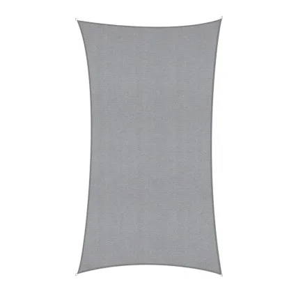 Instahut Rectangle Shade Sail 2m x 5m 98% UV Block Commercial Outdoor Canopy Grey Weather Resistant