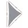 Instahut Triangle Shade Sail 3x3x4.3m - 280GSM Grey Cloth, 98% UV Block, Weather Resistant, Marine-Grade Stainless Steel