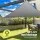 Instahut Triangle Shade Sail Canopy - 280gsm, 5x5x7.1m, UV-Resistant, Weatherproof, Stainless Steel Buckles, Grey