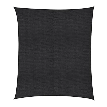 Instahut Rectangle Shade Sail 5m x 6m 98% UV Block Commercial Grade Outdoor Canopy Black Weather Resistant