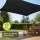 Instahut Rectangle Shade Sail 5m x 6m 98% UV Block Commercial Grade Outdoor Canopy Black Weather Resistant