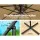 Instahut 3m Beige Cantilever Umbrella with Base - UV50+ Water-Resistant Polyester Canopy & Sturdy Steel Frame