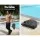 Instahut 3m Black Cantilever Outdoor Umbrella with UV50+ Protection and Sturdy Base for Beach and Garden Use
