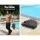 Instahut 3m Charcoal Outdoor Umbrella w/Base - UV50+ Water-Resistant Polyester Canopy, Steel Frame, Portable Design