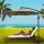 Instahut 3m Beige Outdoor Cantilever Umbrella with Base - UV50+ Water-Resistant Polyester Canopy, Steel Frame