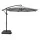 Instahut 3M Cantilever Outdoor Umbrella with UV50+ Grey Canopy, Steel Frame, and Portable Water-Fillable Base