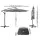 Instahut 3M Cantilever Outdoor Umbrella with UV50+ Grey Canopy, Steel Frame, and Portable Water-Fillable Base