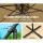 Instahut 3m Cantilever Outdoor Umbrella, Beige, UV50+ Water-Resistant Polyester, Steel Frame, for Beach & Garden