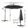 Instahut 3M Cantilever Outdoor Umbrella, Charcoal, UV50+ Polyester, Solar LED, Steel Frame, Patio & Garden Shade