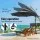 Instahut 3M Cantilever Outdoor Umbrella, Charcoal, UV50+ Polyester, Solar LED, Steel Frame, Patio & Garden Shade